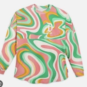 DISNEY Retro Pucci-like Print Long Sleeve Women's Top